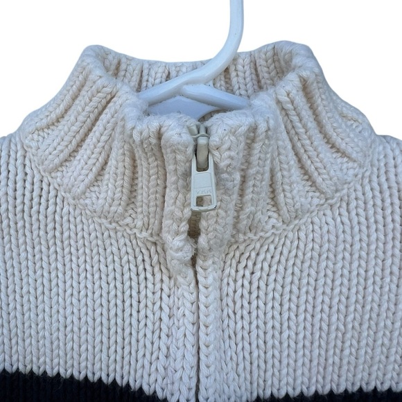 Polo Ralph Lauren Y2K Stripe Knit Cardigan Number Patch Full Zip 18 Mo FLAW - Picture 4 of 9